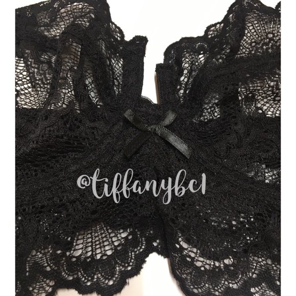 Sam Edelman Lurex Lace Longline Bra Black - Picture 7 of 16